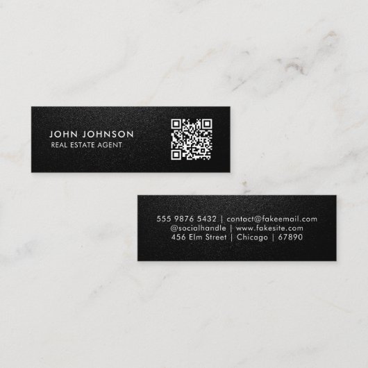QR-code mini visitekaartje (Voorkant / Achterkant)