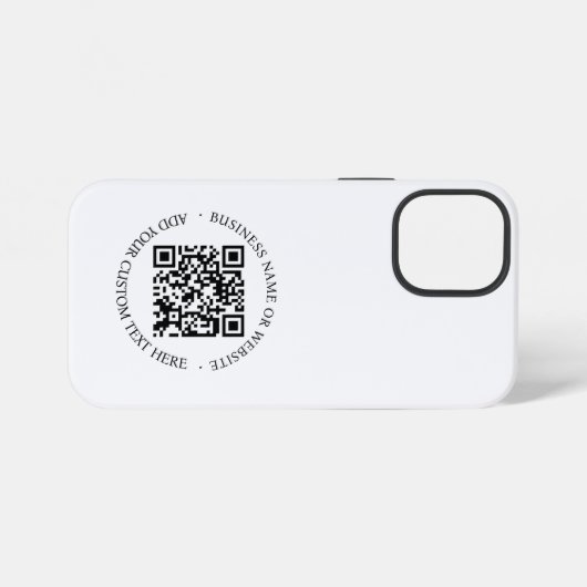 QR-code | Minimale, eenvoudige, eenvoudige witte s iPhone Hoesje (Achterkant horizontaal)