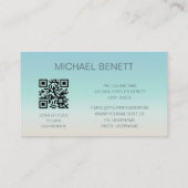 QR-code | Minimale Initialen Kustkust Visitekaartje (Achterkant)