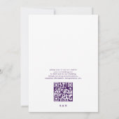 QR-code Minimale moderne witte bruiloft Kaart (Achterkant)