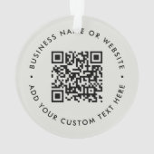 QR-code | Minimale reiniging eenvoudige grijs Ornament (achterkant)