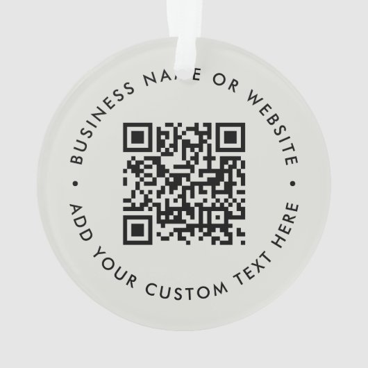 QR-code | Minimale reiniging eenvoudige grijs Ornament (achterkant)