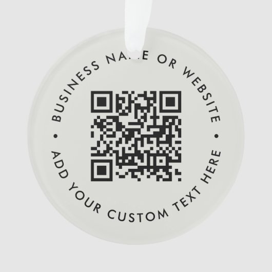 QR-code | Minimale reiniging eenvoudige grijs Ornament (voorkant)