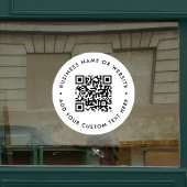 QR-code | Minimale witte schaalbare ronde voor bed Raamsticker