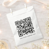 QR-code Minimaliseert eenvoudige, witte aangepaste Bedankzakje (Geknipt)