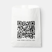 QR-code Minimaliseert eenvoudige, witte aangepaste Bedankzakje (Voorkant)