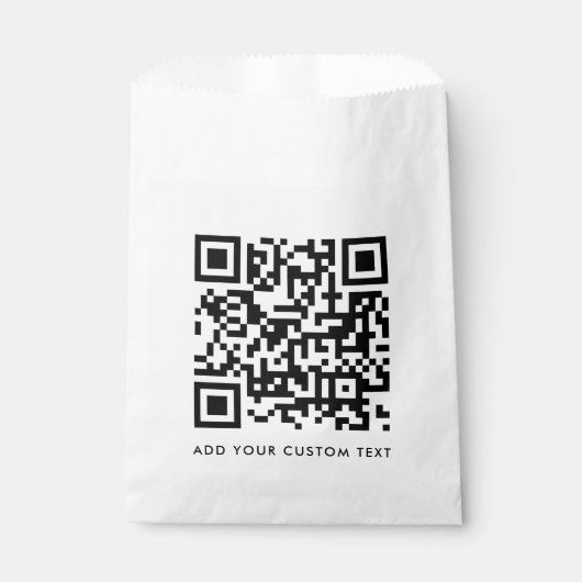 QR-code Minimaliseert eenvoudige, witte aangepaste Bedankzakje (Voorkant)
