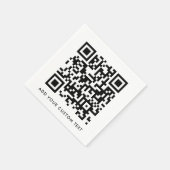 QR-code Minimaliseert eenvoudige, witte aangepaste Servet (Hoek)