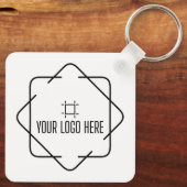 QR-code minimaliseert eenvoudige witte aangepaste  Sleutelhanger (Achterkant)