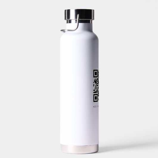 QR-code Minimaliseert eenvoudige, witte aangepaste Waterfles (Rechts)