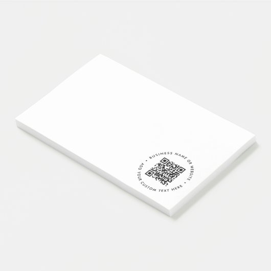 QR-code minimaliseert eenvoudige, witte, schone Post-it® Notes (Schuin)