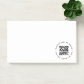 QR-code minimaliseert eenvoudige, witte, schone Post-it® Notes (Kantoor)