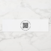 QR-code minimaliseert eenvoudige, witte, schone Waterfles Etiket (Enkel label)