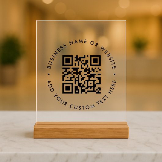 QR Code Minimalist Schone Eenvoudige Promotie Acryl Bord