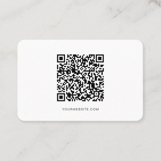 QR-code, minimalistisch modern, eenvoudig, zwart e Visitekaartje (Voorkant)