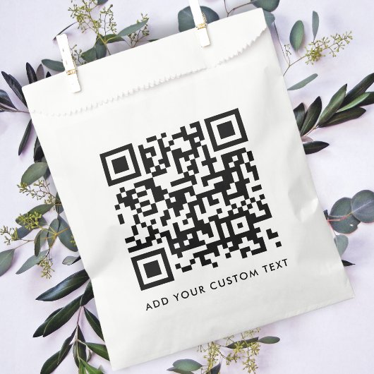 QR Code Minimalistisch Schoon Eenvoudig Wit Aangep Bedankzakje