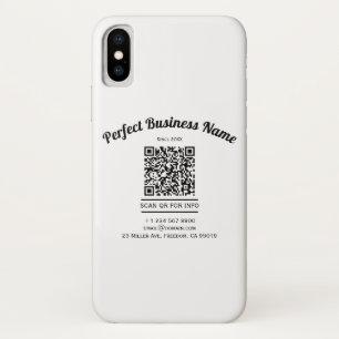 QR-code minimalistisch zwart en wit eenvoudig held iPhone X Hoesje
