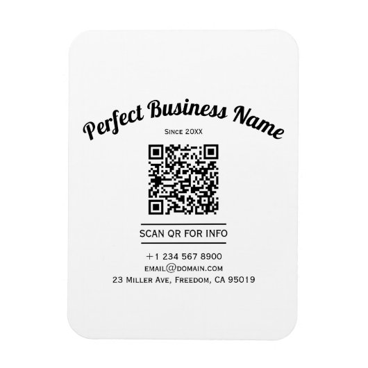 QR-code minimalistisch zwart en wit eenvoudig held Magneet (Verticaal)