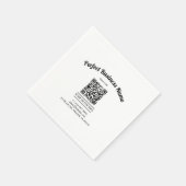 QR-code minimalistisch zwart en wit eenvoudig held Servet (Hoek)