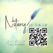 QR-code Minimalistische Blauwe & Witte Notaris Raamsticker (Vel 3)