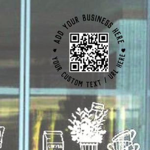 QR-code Minimalistische Eenvoudige Zakelijke Sca Raamsticker