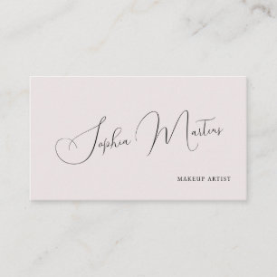 QR-code minimalistische elegante naam script blos Visitekaartje