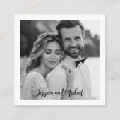 💍QR-code Minimalistische Elegante trouwwebsite Informatiekaartje (Achterkant)