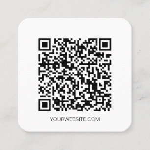 QR-code Minimalistische sociale media simpele Bou Vierkante Visitekaartje