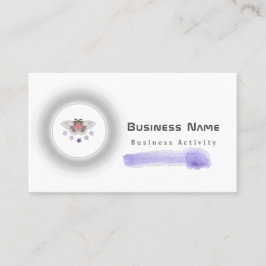 QR code minimalistische waterverf Lilaz Visitekaar Visitekaartje