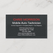 QR-code mobiel automatisch monogram Visitekaartje (Achterkant)