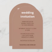 QR Code Mocha Tout en un Faire-part de mariage (Devant / Derrière)