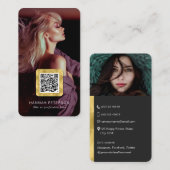 QR-code model artiest danseres foto Visitekaartje (Voorkant / Achterkant)