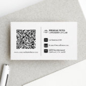 QR-code Modern Black en White Professional Visitekaartje