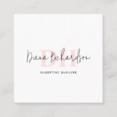 QR Code Modern Elegance Initiaal Monogram Vierkante Visitekaartje (Voorkant)