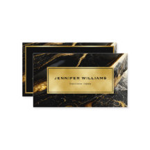 QR-code Modern Gold Black en White marble