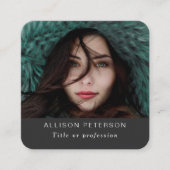 QR-code modern goud professionele scanner foto Vierkante Visitekaartje (Voorkant)