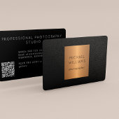 QR CODE modern goud zwart luxe professionele profe Visitekaartje