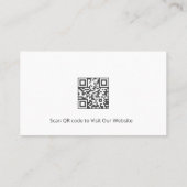 QR-code Modern Hair Stylist Gray Roze schaar Visitekaartje (Achterkant)