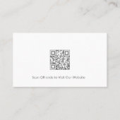 QR-code Modern Hair Stylist Grey Scissors Visitekaartje (Achterkant)
