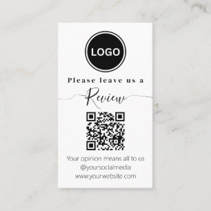 QR-code modern Laat ons een review achter Visitekaartje