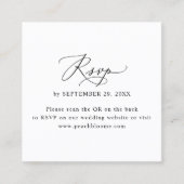 QR Code Modern Mariage en ligne Cartes RSVP (Devant)