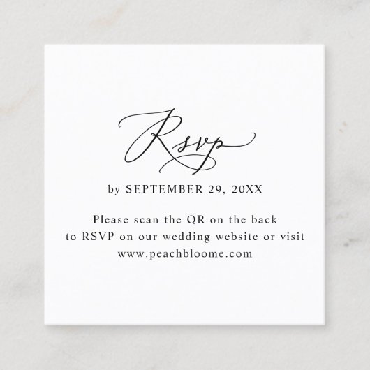 QR Code Modern Mariage en ligne Cartes RSVP (Devant)