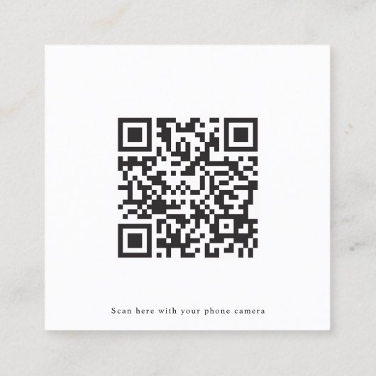 QR Code Modern Mariage en ligne Cartes RSVP (Dos)