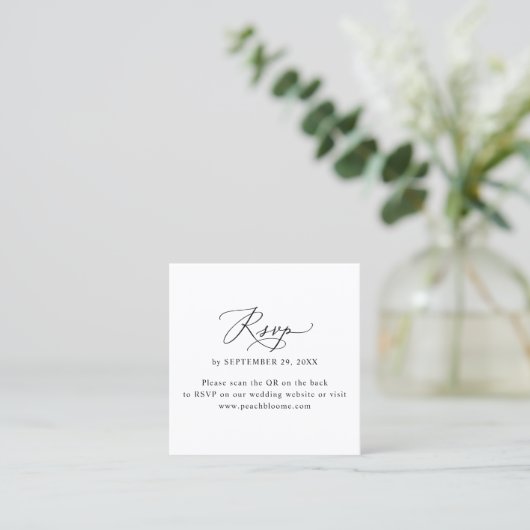 QR Code Modern Mariage en ligne Cartes RSVP (Debout devant)