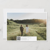 QR Code Modern Minimalist 2 foto Verloving Save The Date (Achterkant)