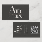 QR Code Modern Minimalist Business Cards Visitekaartje (Voorkant / Achterkant)