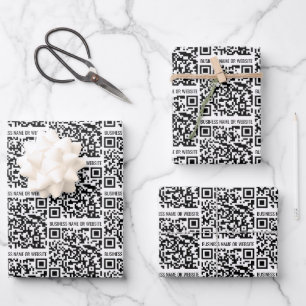 QR-code Modern minimalistisch bedrijf Inpakpapier Vel