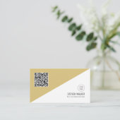 QR-code Modern minimalistisch Schone bedrijven Visitekaartje (Staand voorkant)