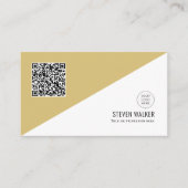 QR-code Modern minimalistisch Schone bedrijven Visitekaartje (Voorkant)