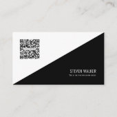 QR-code Modern minimalistisch Schone Professional  Visitekaartje (Voorkant)